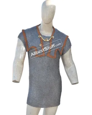 Chain Maille Flat Riveted Solid 6 MM Chest 42 Roman Hamata